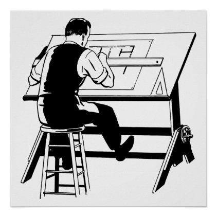 Architect engineer drafting table art illustration poster Architect Person Drawing, Organizing Notebooks, Architect Photoshoot, Engineering Poster, Wallpaper Artist, Shop Architects, Architect Engineer, Drafting Drawing, Business Vector Illustration