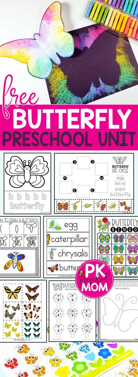 Painted Lady Butterfly Activities, Bugs And Butterflies Preschool Theme, Butterfly Theme For Preschool, Butterfly Art Activities For Preschool, Butterfly Curriculum Preschool, Pre K Butterfly Activities, Butterfly Preschool Theme, Butterfly Lifecycle Preschool, Butterfly Unit Preschool