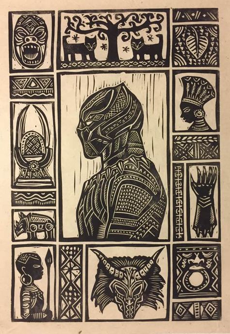 Avengers Black Panther, Black Panther Tattoo, Poster Marvel, Film Marvel, African Tattoo, Panther Tattoo, Panther Art, Black Panther Art, Afrique Art