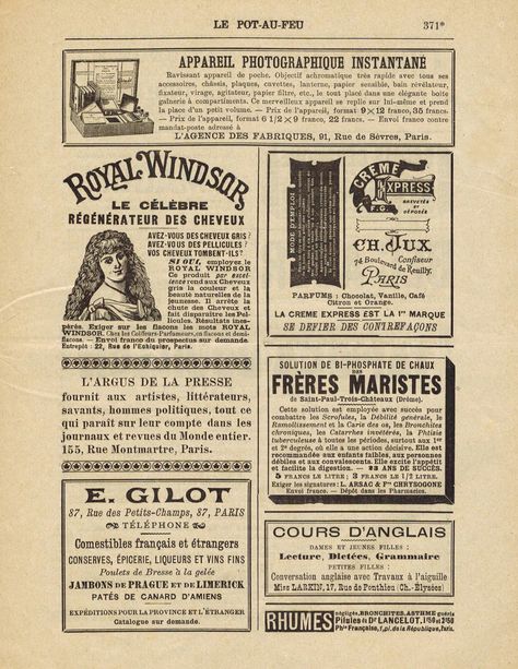 Vintage 1896 French Magazine Page - Free Printable Ephemera Digital Collage Sheet #freeprintable Vintage Pages Free Printable, Magazine Printable, Vintage Poster Art Retro Free Printable, Florante At Laura Cover, Vintage Magazine Pages, Vintage Newspaper Aesthetic Printable, Newspaper Sticker Printable, French Newspaper Aesthetic, Old Newspaper Printable