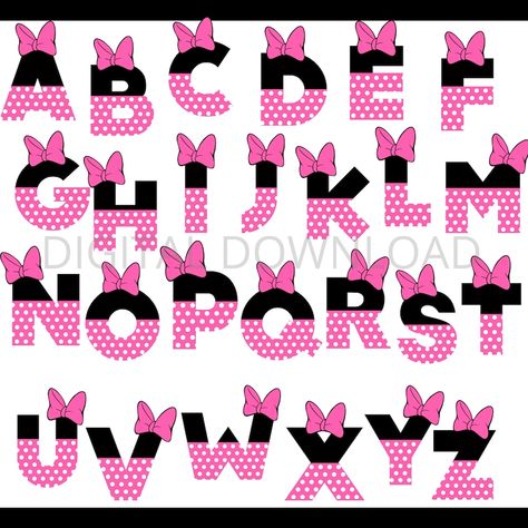 Join our Facebook group "Disney SVG Free" now to access a wealth of free Disney SVG files and unleash your creative magic! Minnie Mouse Letters Alphabet, Minnie Mouse Font, Minnie Mouse Svg Free, Minnie Mouse Svg, Minnie Mouse Birthday Party Decorations, Disney Charm, Disney Alphabet, Png Frame, Disney Font