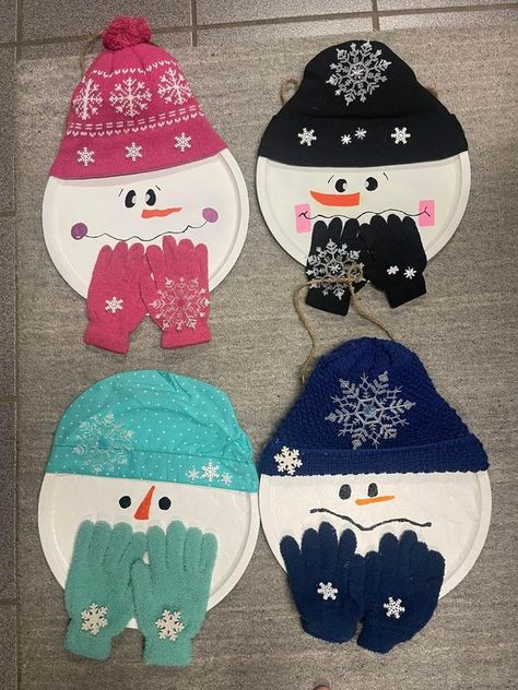 Dollar Tree crafts & DIY With Instructions | 1st picture I got a pizza pan ( metal ) painted it white ( several coats till the mental didn’t come through) then I just grabbed some hats and glov... | Facebook Pizza Pan Snowman Craft, Glove Crafts Christmas, Pizza Pan Crafts Diy Dollar Tree Snowman, Dollar Store Pizza Pan Crafts Christmas, Christmas Crafts With Pizza Pans, Pizza Pan Crafts Diy Dollar Tree Christmas, Pizza Pan Snowman Diy, Snowman Pizza Pan, Pizza Pan Christmas Crafts