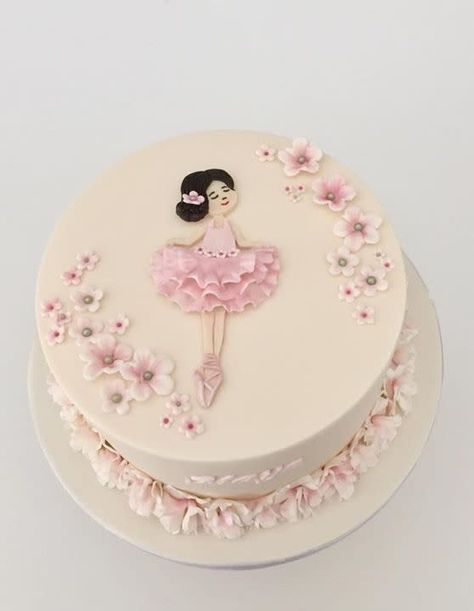 Ballerina inspired cake for little Maya’s 7th birthday. Dance Birthday Cake, Ballet Birthday Cakes, Ballerina Birthday Cake, Ballet Cakes, Dance Cakes, Ballerina Cake, Ballet Birthday, Ballerina Cakes