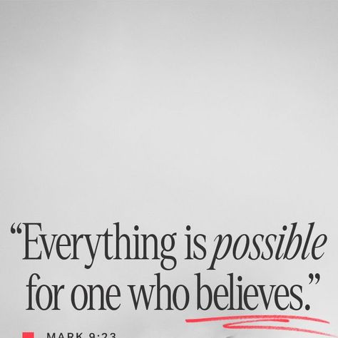 YouVersion Bible App on Instagram: "Mark 9:23" Mark 7:31-37, Mark 7:20-23, Mark 12:28-34, Mark 3:25 Bible, Mark 9:23 Bible, Mark 8:35 Bible, Mark 9 23, Youversion Bible, Everything Is Possible