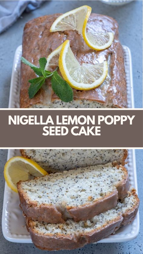 Nigella’s Lemon Poppy Seed Cake is made with butter, sugar, eggs, lemon, poppy seeds, flour, baking powder, and salt creating a savory, zesty treat that’s ready in just one hour! Lemon And Poppy Seed Cake, Cheese And Onion Pie, Poppy Seed Cake Recipe, Lemon Poppy Seed Cake, Nigella Lawson Recipes, Lemon Poppyseed Cake, Seed Cake, Poppy Seed Cake, Lemon Poppy Seed