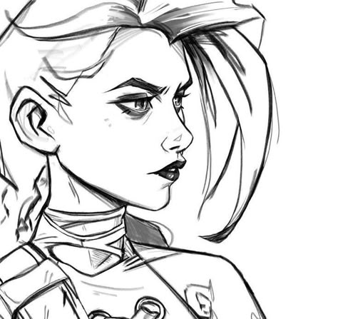 Jinx League Of Legends Drawing, Jinx Sketch Art, League Of Legends Sketch, Ideas De Desenhos, League Of Legends Drawing, Jinx Sketch, Jinx Drawing, Arcane Ekko, Jhin League Of Legends