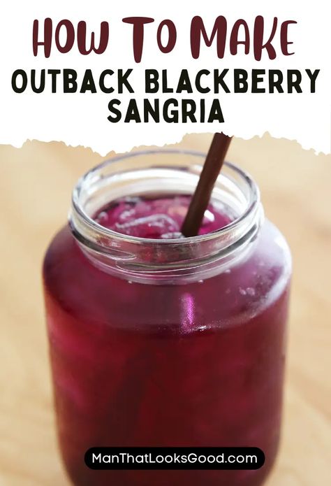 Outback Blackberry Sangria Outback Blackberry Sangria Recipe, Outback Sangria Recipe, Carrabba's Blackberry Sangria Recipe, Blackberry Sangria Recipe, Sangria Recipes Easy, Blueberry Sangria, Blackberry Sangria, Easy Sangria Recipes, Types Of Red Wine