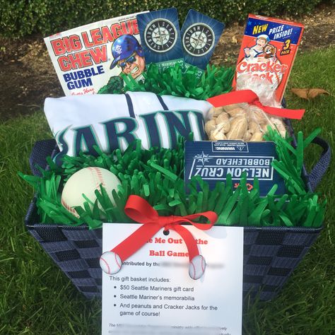 Baseball Raffle Basket Baseball Themed Raffle Basket, Baseball Themed Baskets For Raffles, Baseball Raffle Basket, Baseball Raffle Basket Ideas, Raffle Basket Ideas, Basket Raffle, Baseball Fundraiser, Fundraiser Raffle, Raffle Ideas