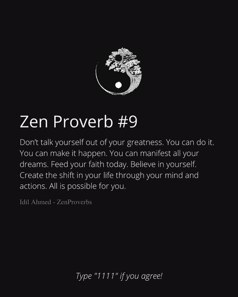 Zen Proverbs on Instagram: “Never talk yourself out of greatness!! #zenproverbs” Zen Proverbs, Spiritual Goddess, Zen Philosophy, Haiku Poems, Afraid To Lose You, Zen Quotes, Japanese Quotes, Buddhist Quotes, Proverbs Quotes