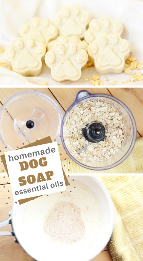 Homemade dog soap from essential oils and goats milk Goat Milk Dog Soap Recipe, Diy Dog Soap Recipe, Homemade Dog Soap Bars, Cold Process Dog Soap Recipes, Homemade Dog Soap Recipe, Dog Shampoo Bar Recipe Melt And Pour, Homemade Dog Products, Dog Products To Make And Sell, Dog Shampoo Bar Recipe