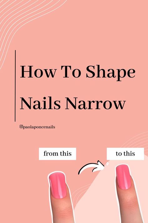 How to shape nails narrow How To Shape Nails, Doing My Own Nails, Shape Nails, I Understand, My Nails, Nail Shapes, Nail Tutorials, Nails