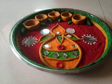 Dish Decoration For Aarti Ganpati, Aarti Ni Thali Decoration, Dish Decoration For Aarti, Pooja Thali Decoration Ideas At Home, Aarti Thali Decoration Ideas For Ganpati, Arti Thali Decoration Ideas For Ganpati, Aarti Decoration Thali Ideas, Aarti Decoration, Thali Ideas