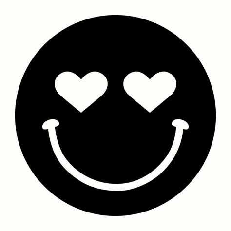 Heart Svg Free Cricut, Cricut Projects Vinyl Ideas, Svg Smiley Face, Smiley Svg, Heart Eyes Emoji, Emoji Svg, Smiley Face Svg, Happy Clipart, Smiley Face Png