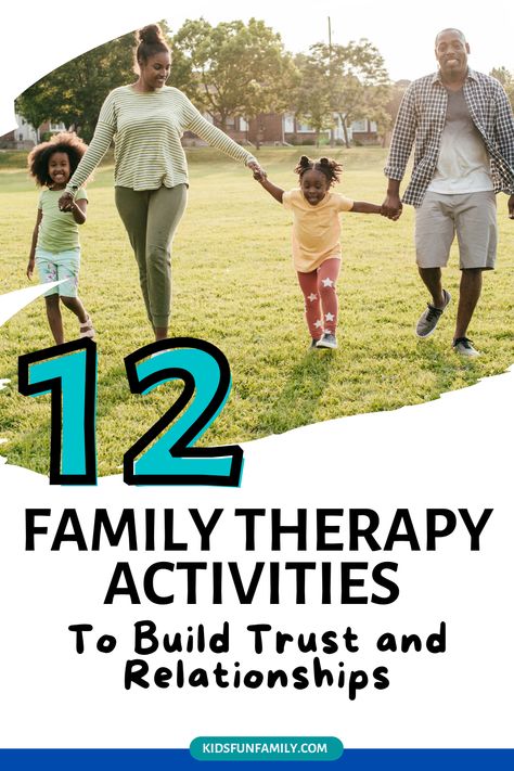 If you're looking for ways to build trust within your family, there are plenty of therapy activities you can do together. Trust is the foundation of any strong relationship, so it's important to find ways to nurture it. These family therapy activities will help you do just that. #kidsfunfamily#familytherapyActivities Family Bonding Games, Trustworthiness Activities For Kids, Family Therapy Interventions Activities, Family Retreat Activities, Debriefing Activities, Family Art Therapy Activities, Family Bonding Activities For Therapy, Team Building Activities For Families, Family Therapy Ideas