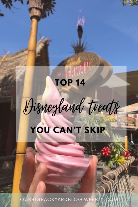 14 Disneyland Treats You Can't Miss - OurBigBackyard Disneyland Food Bucket List, Disneyland Treats, Mint Julep Bar, Disney Foods, Full Meals, Disney On A Budget, Disneyland California Adventure, Disneyland Tips, Big Backyard