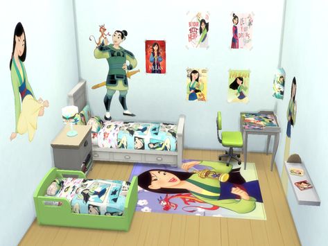 The Sims Resource - Mulan bedroom Mulan Bedroom, Toddler Bedroom Sets, Fairy Tales For Kids, Fancy Nancy, Toddler Bedrooms, Teenage Bedroom, Sims Community, Awesome Bedrooms, The Sims4