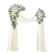 Wedding Decor Ceremony, Faux Flowers Wedding, Wedding Alters, Bouquet Holder, Wedding Chair Decorations, Marriage Decoration, Simple Elegant Wedding, Wedding Arch Flowers, White Champagne