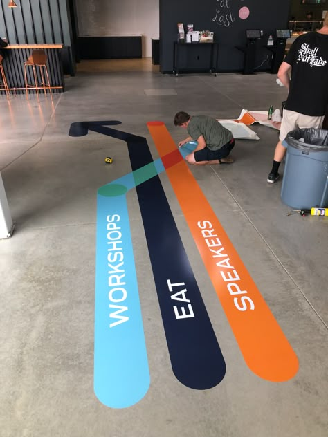 Floor Graphics, Cherry Hill, NJ | Signarama Floor Signage Design, Floor Wayfinding, Wayfinding Graphics, Creative Wayfinding, Floor Signage, Way Finding Design, Wayfinding Signage Design, Floor Graphics, Wayfinding Signs