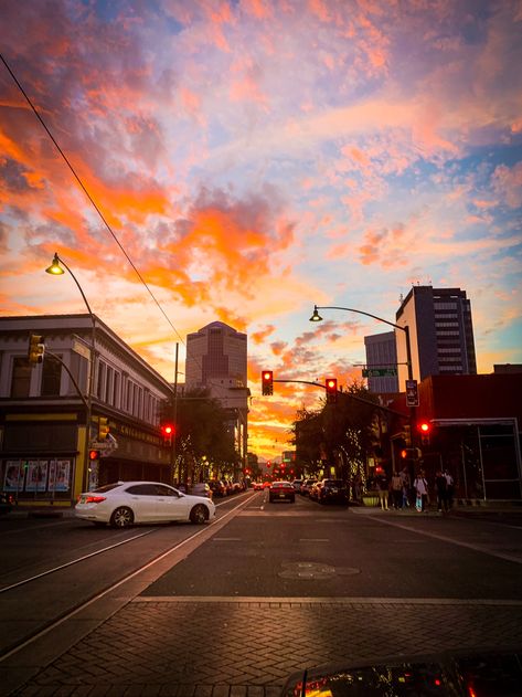 Tucson, Arizona, Downtown Tucson at Sunset, Apple, iPhone XR, #FECA94 Downtown Arizona, Moving To Arizona, Downtown Tucson, Arizona Aesthetic, Arizona Living, Sonora Desert, Arizona City, Long Weekend Trips, Staycation Ideas