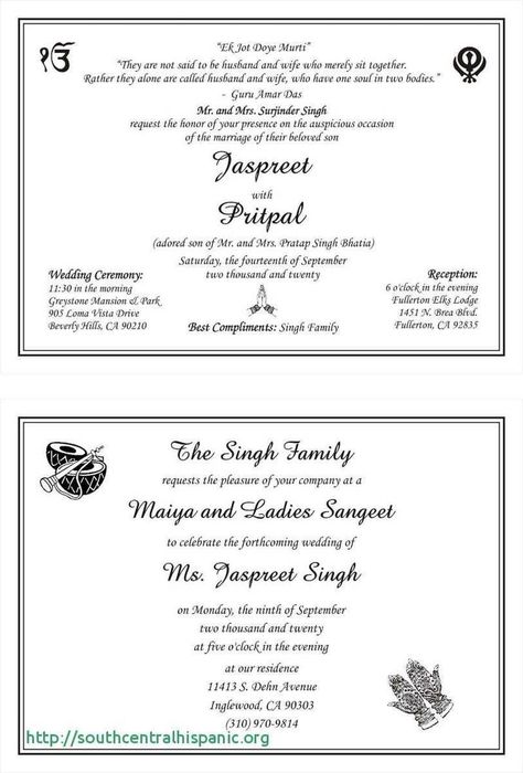 Wedding Invitations Wording, Sikh Wedding Invitations Cards, Sikh Wedding Card, Sikh Wedding Invitation, Call Husband, Wedding Card Quotes, Marriage Invitation Card, Indian Wedding Invitation Card Design, Card Quotes