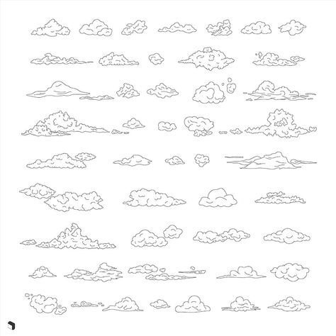 Cad Several Clouds PNG - Toffu Co Illustrator Texture, Cloud Diagram, Cloud Sketch, Cloud Silhouette, Clouds Architecture, Architect Portfolio Design, Background Architecture, Cloud Architecture, Autocad Free