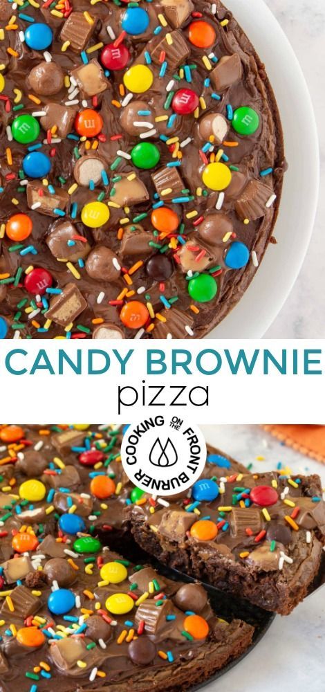 Brownie Pizza Recipe, Brownie Pizza Ideas, Chocolate Pizza Recipe, Brownie Pizza Dessert, Candy Pizza Recipe, Candy Brownies, Dessert Pizza Recipe, Candy Pizza, Dessert Pizzas