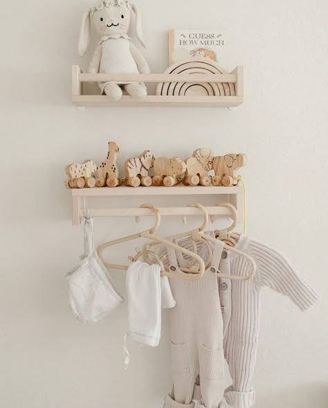 Kids Rattan Hangers in 2022 | Baby room design, Baby nursery inspiration, Baby room decor Baby Shelves, Baby Room Shelves, Nursery Shelf Decor, Boho Mama, Nursery Decor Inspiration, Baby Nursery Inspiration, Baby Room Neutral, Nursery Shelves, Nursery Room Design