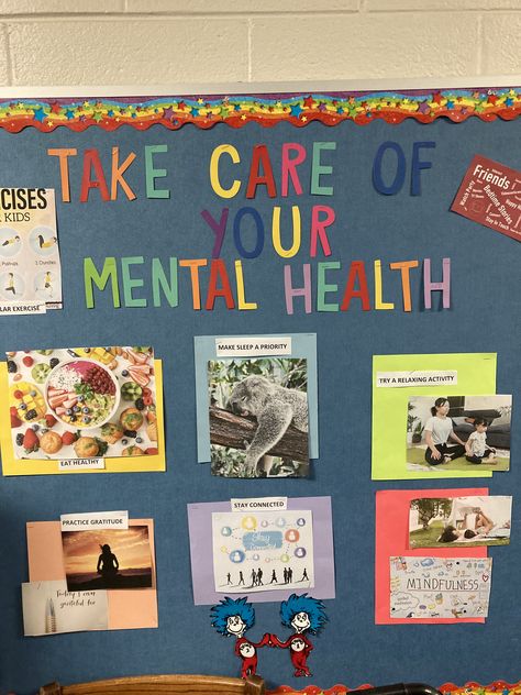 Emotional Health Bulletin Board, Health Fair Decorating Ideas, Mental Health Booth Ideas, School Mental Health Bulletin Board Ideas, Mental Wellness Bulletin Board, Intellectual Wellness Bulletin Board, Health Fair Booth Ideas, Health Fair Ideas, Ra Bulletin Boards Health And Wellness