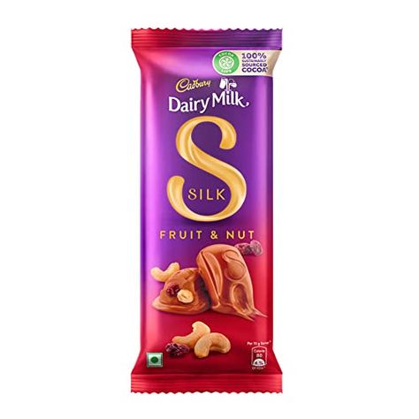 Cadbury Dairy Milk Silk Fruit and Nut Chocolate Bar, 137 g Check more at https://tobishan.in/cadbury-dairy-milk-silk-fruit-and-nut-chocolate-bar-137-g/ Fruit And Nut Chocolate, Heart Blush, Dairy Milk Silk, Chocolate Bars Gift, Silk Chocolate, Cadbury Chocolate, Bar Gift, Cadbury Dairy Milk, Gourmet Foods