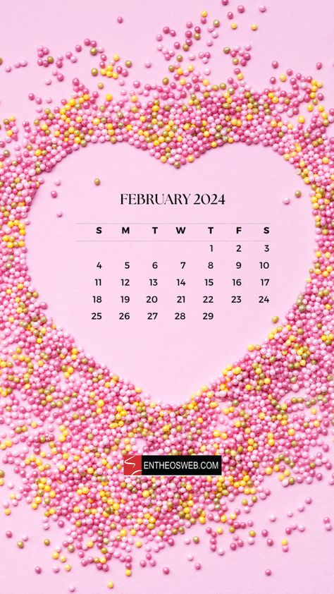 February 2024 Phone Wallpaper, February Phone Wallpaper, Valentines 2024, Widget Smith, February Wallpaper, Calendar Designs, Free Printable Quotes, February Calendar, Bridal Songs