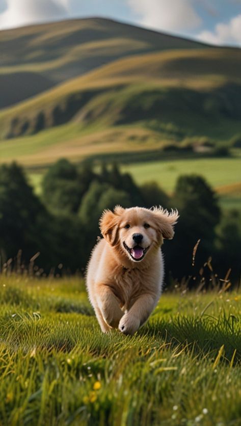 Perfect Playlist, Friends Happy, Golden Retriever Puppy, Retriever Puppy, Beautiful Sunrise, Rolling Hills, Scottish Highlands, Lush Green, The Field