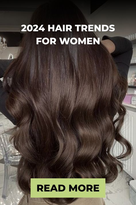 2024 Hair Trends for Women Brunette Hair Color No Highlights, 2024 Brunette Hair Color, 2024 Brown Hair Trends, All Over Brunette Hair Color, Earthy Brunette Hair, 2024 Brunette Hair Trends, Brown Caramel Highlights, Hair Color Trends For Brunettes, Coffee Hair Color