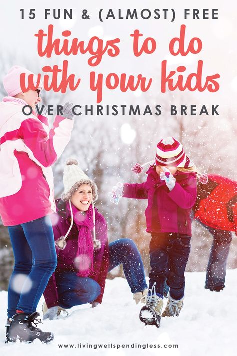 Christmas Break Ideas, Winter Break Activities, Boredom Busters For Kids, Break Ideas, Winter And Christmas, Bonding Activities, Holiday Break, Christmas Break, Winter Break