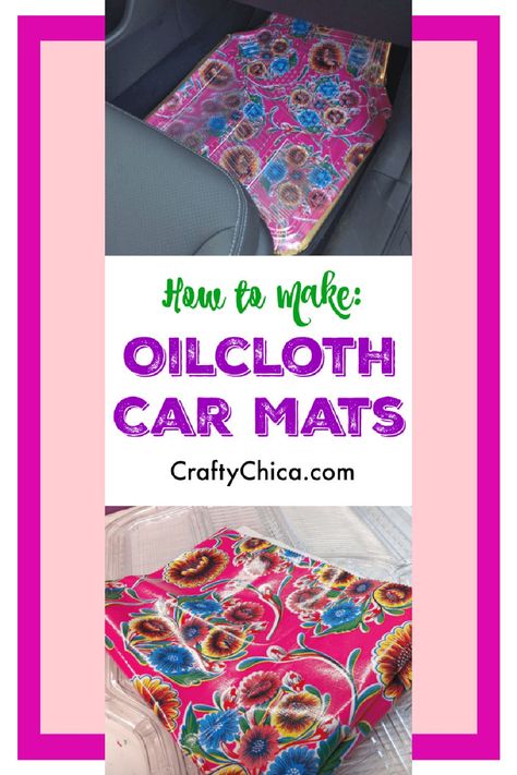 oilcloth car mats Car Mats Diy, Folded Books Tutorial, Diy Car Seat Cover, Glitter Spray, Heritage Crafts, Puffy Paint, Modge Podge, Light Crafts, Duck Tape