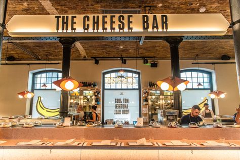 Conveyor Belt Restaurant, Cheese Restaurant, Restaurant Station, Restaurant In London, Cheese Bar, Orange Wine, Cheese Shop, Oat Cookies, London Bars