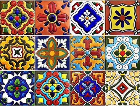 Mexican Tile Kitchen, Diy Mural, Mural Stencil, Mexican Spanish, Bathroom Vinyl, Stair Stickers, Beadboard Backsplash, Kitchen Wall Decals, Diy Wall Decals