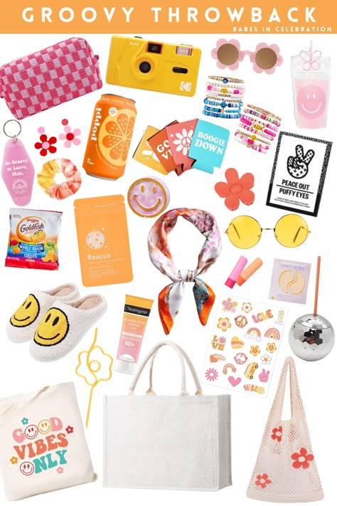 Dazed and Engaged? Groovy and Boozy? We've got the perfect gifts for your groovy bachelorette weekend! Our bachelorette favors and gift guides have everything you need to shower your babes with love! #amazonaffiliate #ad Dazed And Engaged Theme, Bachelorette Trip Gift Bags, Unique Bachelorette Gifts, Bachelorette Bags Favors Ideas, Bachelorette Dazed And Engaged, Bachelorette Diy Gifts, Bachelorette Party Favor Ideas, Bachelorette Favor Bags, Groovy Bachelorette Party Decor