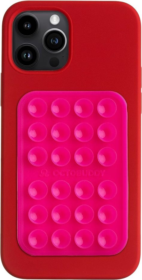 Amazon.com: OCTOBUDDY | Silicone Suction Phone Case Adhesive Mount | (Hot Pink) : Cell Phones & Accessories Better Selfies, Phone Case Holder, Apple Phone Case, Vintage Cosmetics, Accessories Holder, Cellular Phone, Used Iphone, Mobile Accessories, Iphone Background