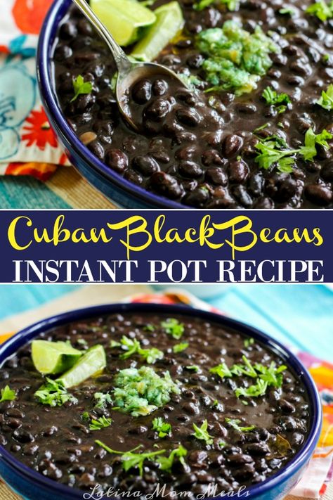 Tattoo Rihanna, Instant Pot Black Beans, Thm E, Instant Pot Chili, Cuban Black Beans, Dried Black Beans, Black Bean Recipes, Cuban Cuisine, Trim Healthy Mama Recipes