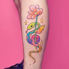 Pastel Tattoo, Colorful Tattoo, Cute Tats, Kawaii Tattoo, Hand Poked Tattoo, Posca Art, Cute Little Tattoos, Tatuaje A Color, Tattoo Art Drawings