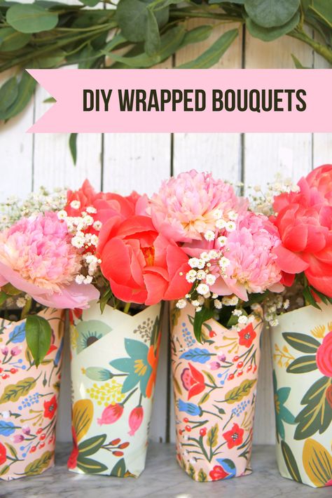 pretty DIY wrapped bouquets Cute Flowers For Mother’s Day, Flower For Teacher Appreciation, Teacher Gift Flowers, Teacher Appreciation Bouquet, Teacher Flower Gifts, Teacher Appreciation Flowers Ideas, Flowers For Teacher Appreciation, Teacher Appreciation Flowers, Flowers For Teachers