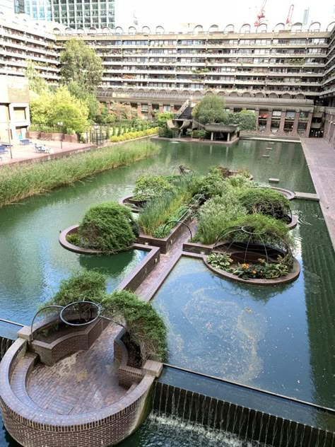 The Barbican London, Brutalist Landscape, Eco Brutalism, Barbican Estate, Barbican Conservatory, Barbican London, Barbican Centre, Brutalism Architecture, The Barbican