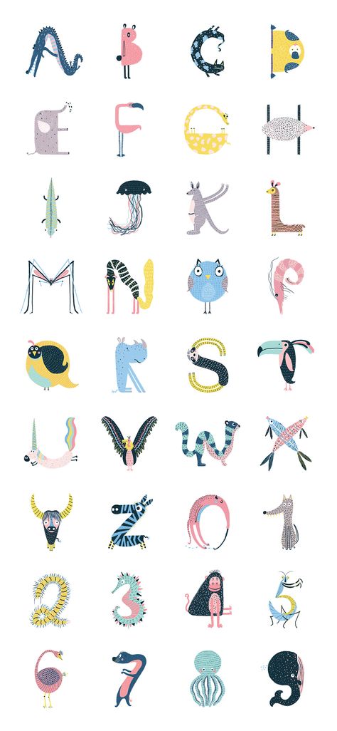 Animal Type - 36Days Alphabet Design Creative, Alphabet Typography Design, Animal Lettering, Animal Typography, Animal Font, Letters Fonts, Animal Alphabet Letters, Inspiration Typographie, Typography Alphabet