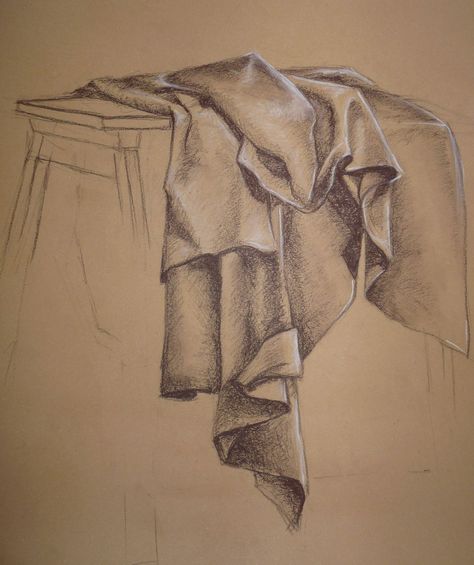 Blanket Drawing, Drapery Drawing, Table Sketch, Chair Drawing, Fabric Drawing, Fabric Photography, Watercolor Art Paintings, Object Drawing, Still Life Drawing