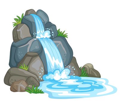 Blue Day Activities Preschool, Waterfalls Drawing, Waterfall Clipart, Cartoon Waterfall, Waterfall Entrance, Falls Drawing, Rock Clipart, Cacing Tanah, Waterfall Drawing