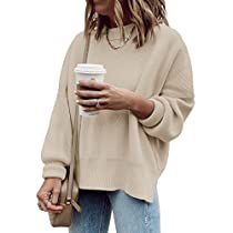 Check this out! Tunic Sweaters, Slouchy Knit Sweater, Sweaters Fall, Oversized Sweater Women, Solid Color Sweater, Oversized Tunic, Chic Sweaters, Long Sleeve Pullover Sweater, Sweater Material