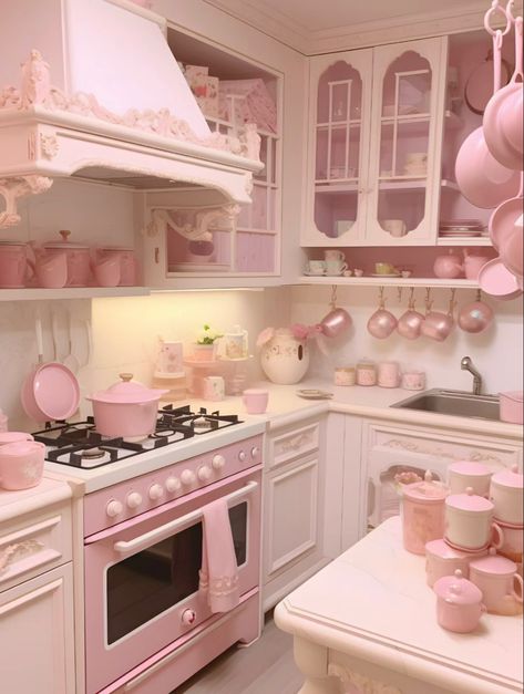 Pink Kitchen Decor, Pink Room Decor, Casa Country, Pink House, Cute Bedroom Decor, Cute Room Ideas, Dream House Rooms, Pretty Room, Pink Kitchen