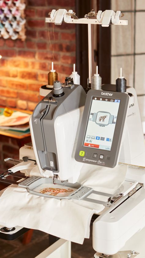 Dive into the world of embroidery with the Entrepreneur One PR1X! 🧵 Ready to turn your passion into a business? This single-needle marvel offers precision, an expansive 8” x 12” embroidery area, and 495 built-in designs. Illuminate your creativity with the crosshair laser and customize with funky fonts. Tap through to learn more. Brother Label Maker, Mens Sewing Patterns, Best Embroidery Machine, Funky Fonts, Monogram Machine, Alphabet Style, New Embroidery, Personalized Hats, Small Font