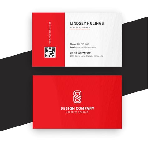 Business Card Black And White, Simple Business Card Design, White Business Card Design, Creative Business Card Design, Business Card Red, Business Card Design Minimalist, Examples Of Business Cards, Card Design Template, Business Cards Simple