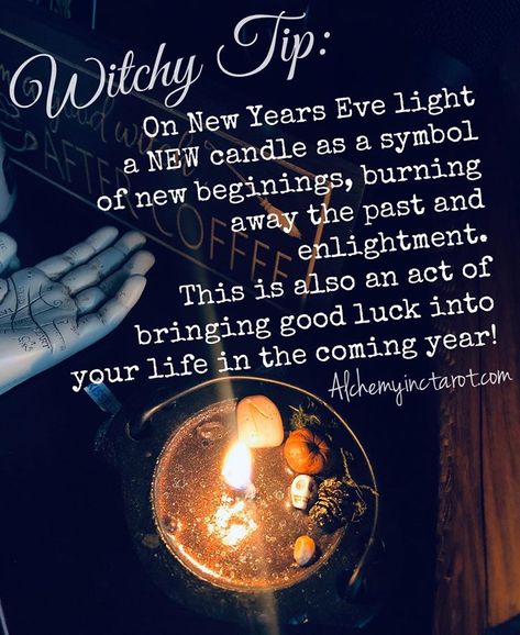 New Beginings, Candle Magick Spells, New Years Eve Day, Good Luck Spells, Witch Tips, Spells For Beginners, Witch Rituals, Witch Quotes, Luck Spells